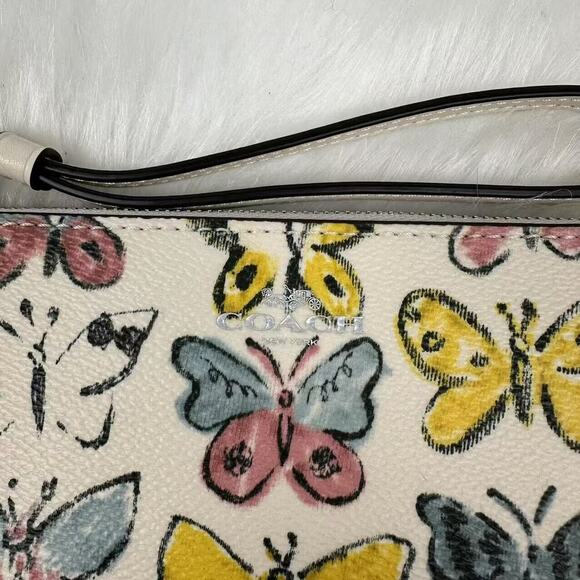 Coach Corner Zip Wristlet With Butterfly Print CAQ55 NWT - Picture 4 of 8
